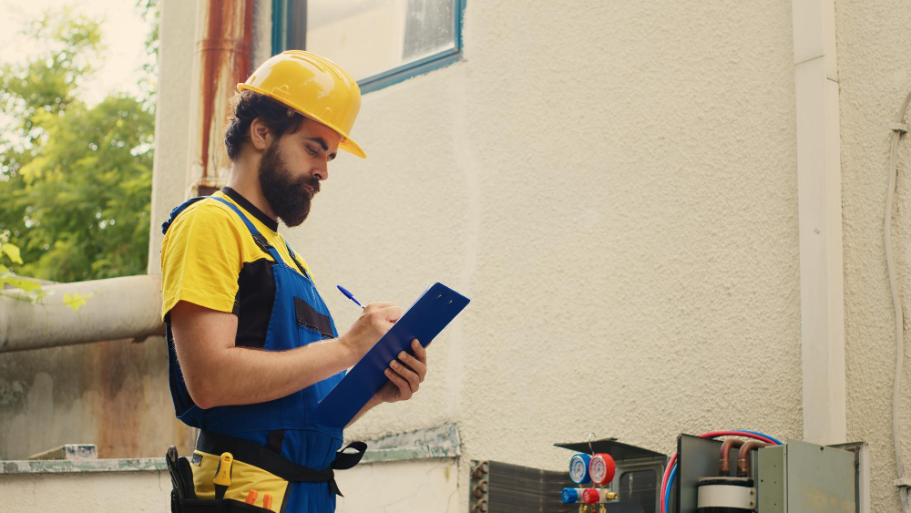 Maestro de obra realizando reparaciones locativas Medellín